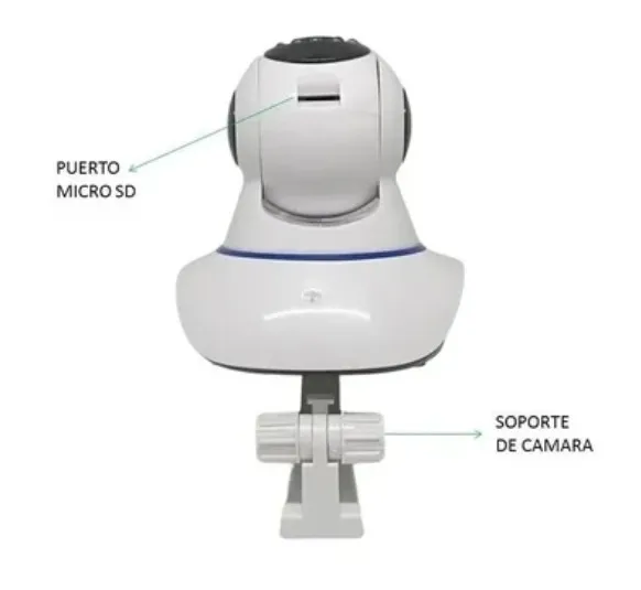 Cámara Robótica Seguridad Wifi 3 Antenas 1080p Micro Audio